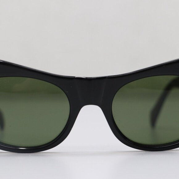 Gucci [GG0870S 001] Men's Black /Green Oval Sunglasses - Picture 11 of 14